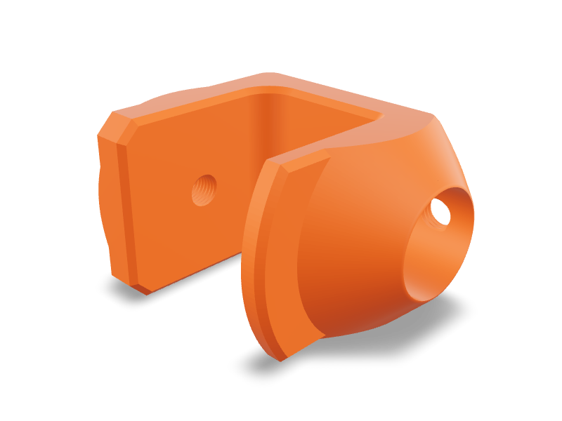 Rotating C-Clamp Base in FormRig Orange