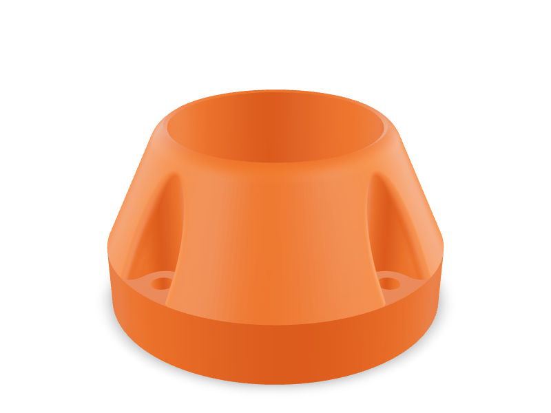 Fixed Wall Mount in FormRig Orange