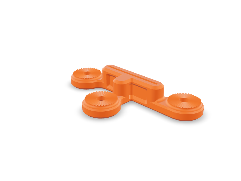 3-Way Branch Link in FormRig Orange