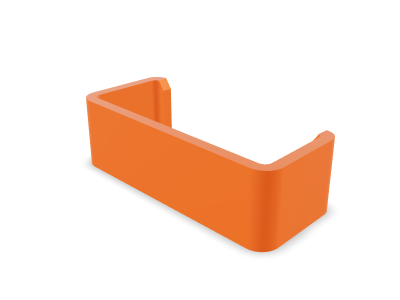 Cable Management Clip in FormRig Orange